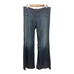 AG ADRIANO GOLDSCHMIED Women's the Suzie Q Blue Flare Jeans USA Size 32 Hippie